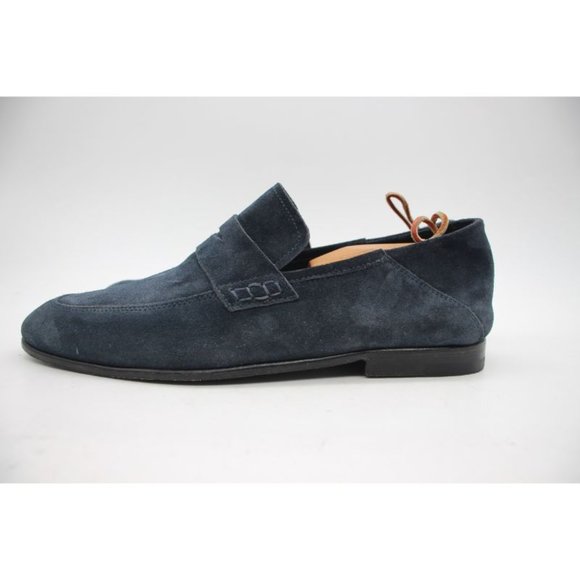Harrys of London Tassel Loafer Men's Size 42 US 8 Navy Suede Made In Italy - Picture 6 of 13